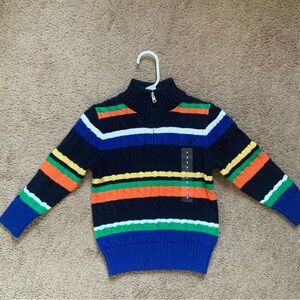 Polo Ralph Lauren Knit Multi Color Quarter Zip Long Sleeve Sweater Size 3T